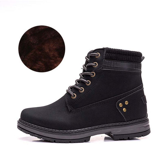 Damen Stiefel Mit Sneaker Design Und Plüschfutter