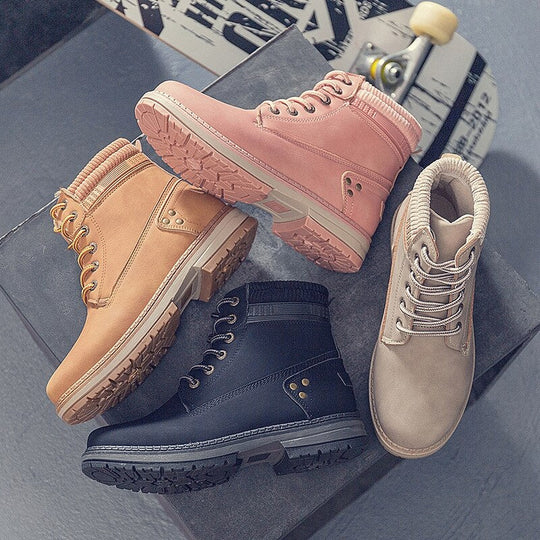 Damen Stiefel Mit Sneaker Design Und Plüschfutter