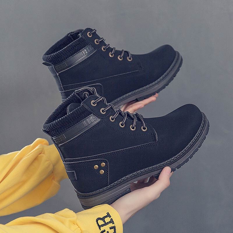 Damen Stiefel Mit Sneaker Design Und Plüschfutter
