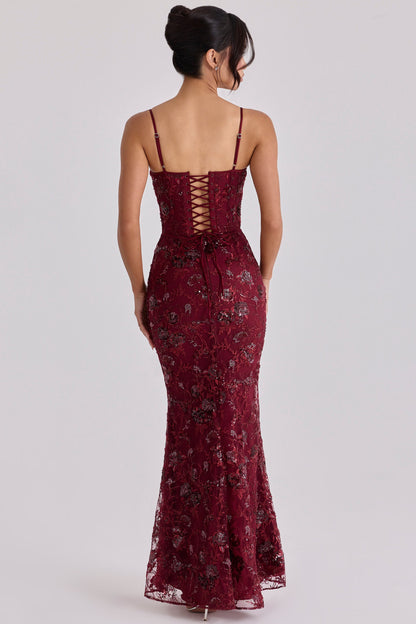 Gestricktes Maxikleid mit langen Ärmeln für Damen