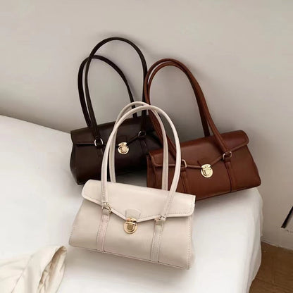 Vegane Leder Vintage Schultertasche