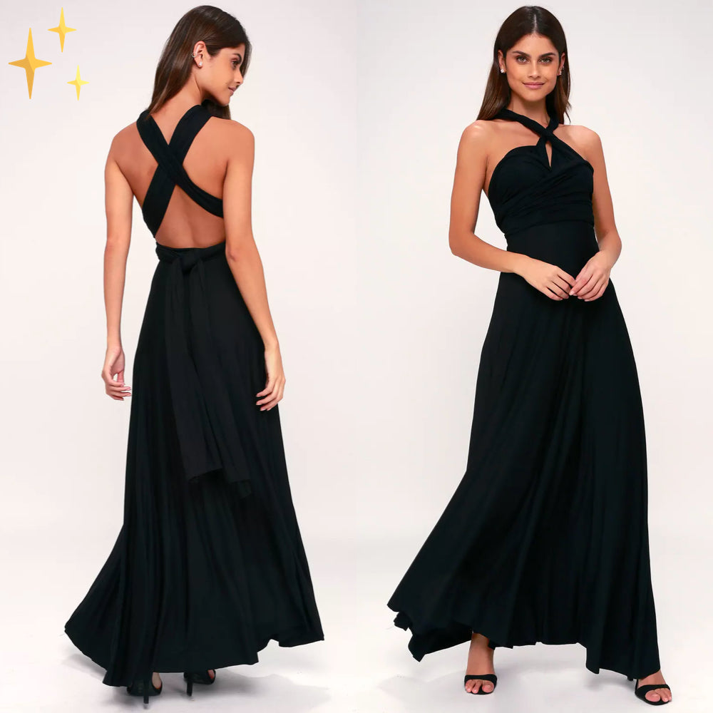Multifunktionales Stretch-Wickelkleid für Damen