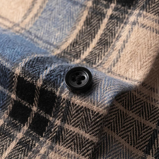 Herren Flanellhemd Mit Kariertem Muster