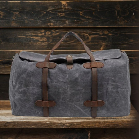 Vintage Reisetasche aus Canvas und Leder für Herren