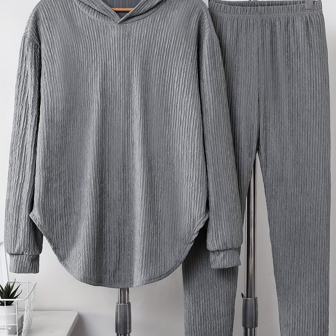 Zweiteiliges Set mit Kapuzenoberteil und Leggings für Damen