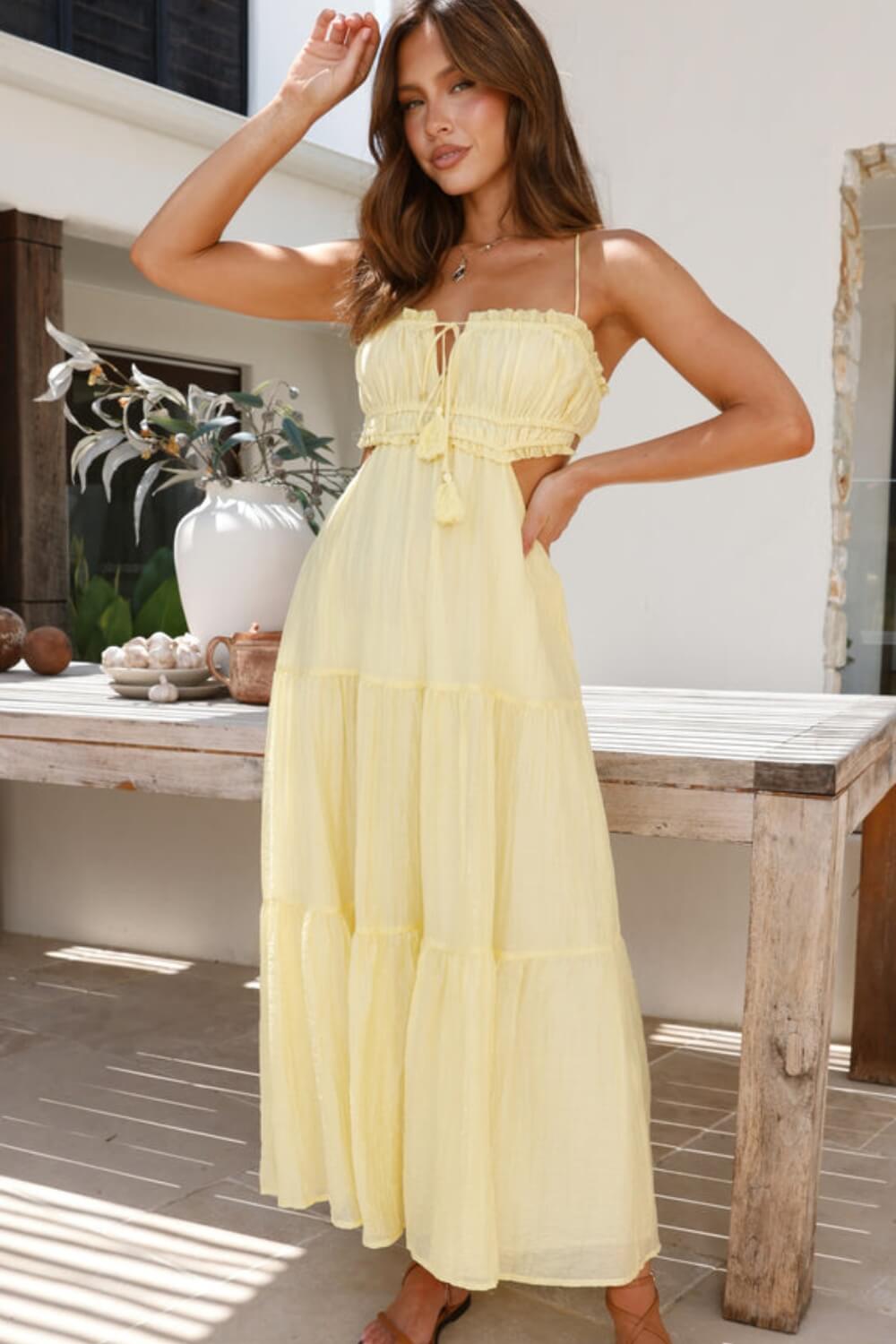 Midi-Kleid für Damen aus Chiffon-Baumwollmischung