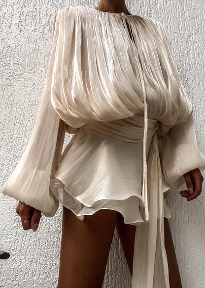 Champagner Satin Slip Kleid