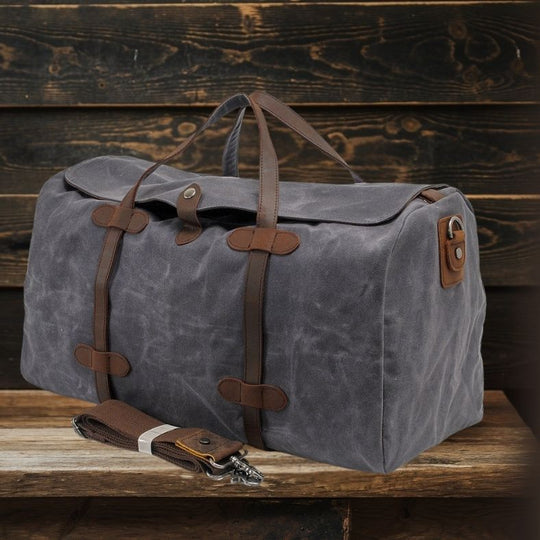 Vintage Reisetasche aus Canvas und Leder für Herren