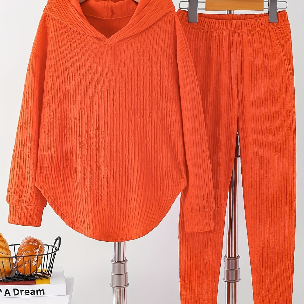 Zweiteiliges Set mit Kapuzenoberteil und Leggings für Damen