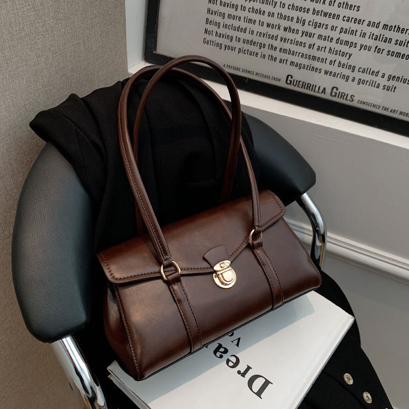 Vegane Leder Vintage Schultertasche