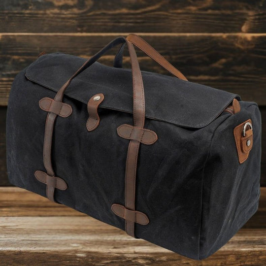 Vintage Reisetasche aus Canvas und Leder für Herren