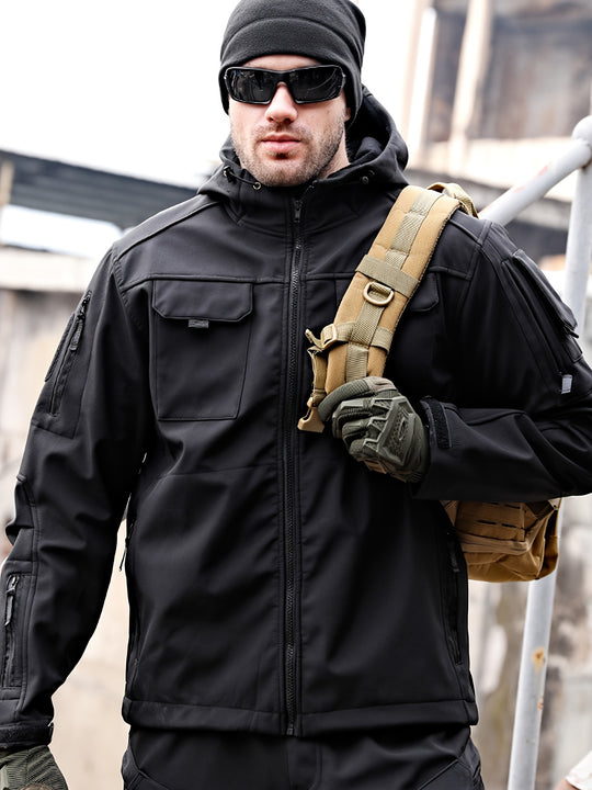 Winddichte Outdoorjacke mit Kapuze für Herren