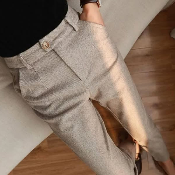 Herren Herringbone Stoffhose
