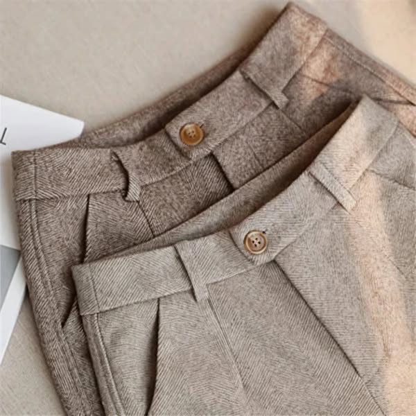 Herren Herringbone Stoffhose