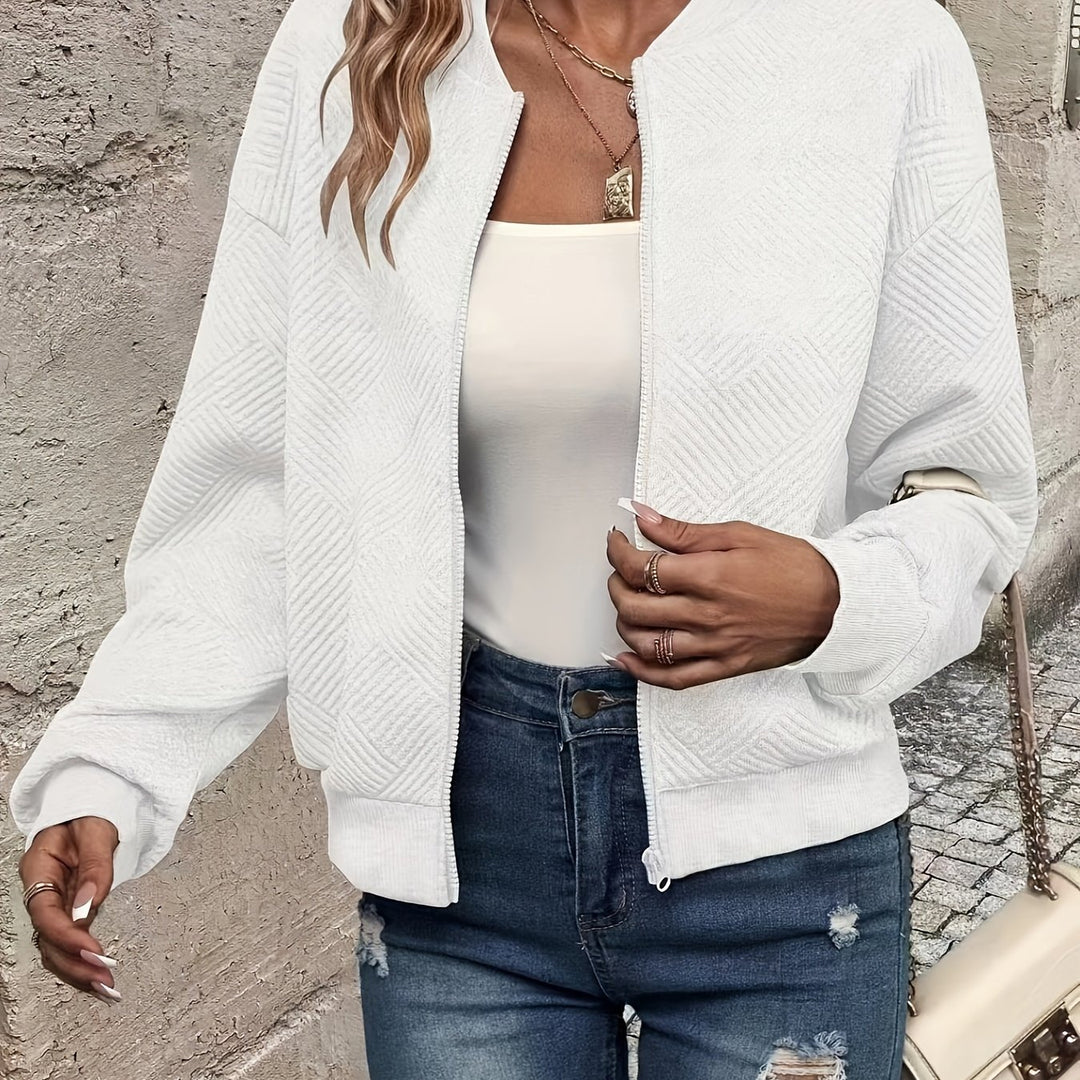 Leichte Übergangsjacke mit Stehkragen und Reißverschluss für Damen