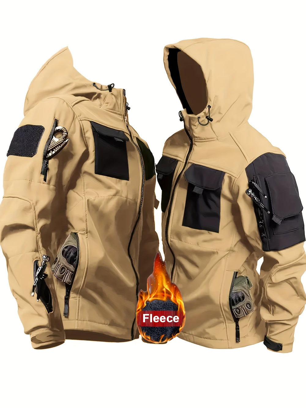 Winddichte Outdoorjacke mit Kapuze für Herren