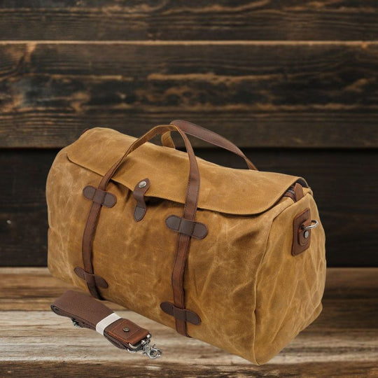 Vintage Reisetasche aus Canvas und Leder für Herren