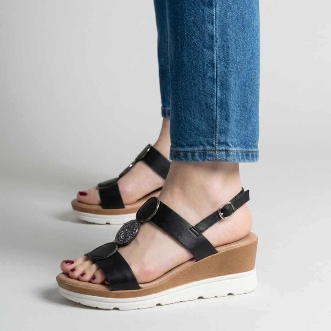 Modische Sandalen mit Keilabsatz und hohem Tragekomfort