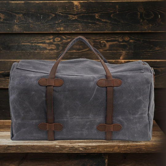 Vintage Reisetasche aus Canvas und Leder für Herren
