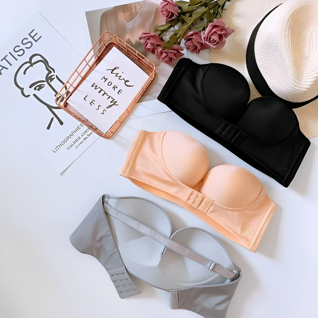 Trägerloser Push-Up-BH für Damen mit Hebeunterstützung