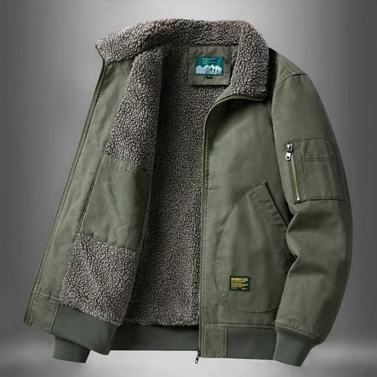 Herren Fliegerjacke Mit Sherpa Futter