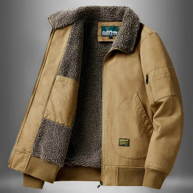 Herren Fliegerjacke Mit Sherpa Futter