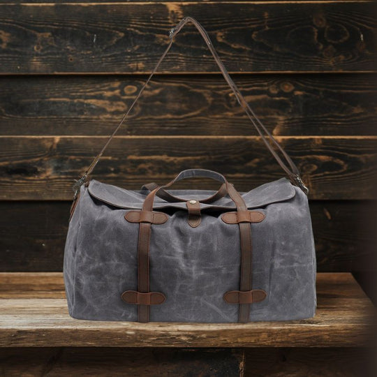 Vintage Reisetasche aus Canvas und Leder für Herren