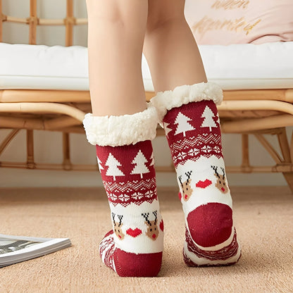 Gemütliche warme Weihnachtssocken für Damen