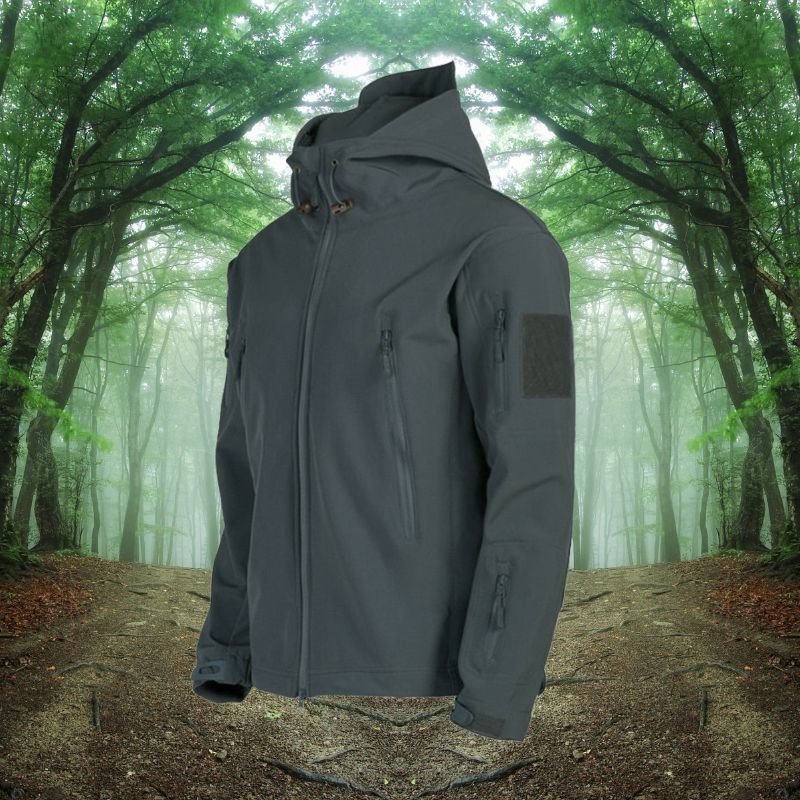 Herren Outdoor Jacke Mit Taschen Und Kapuze