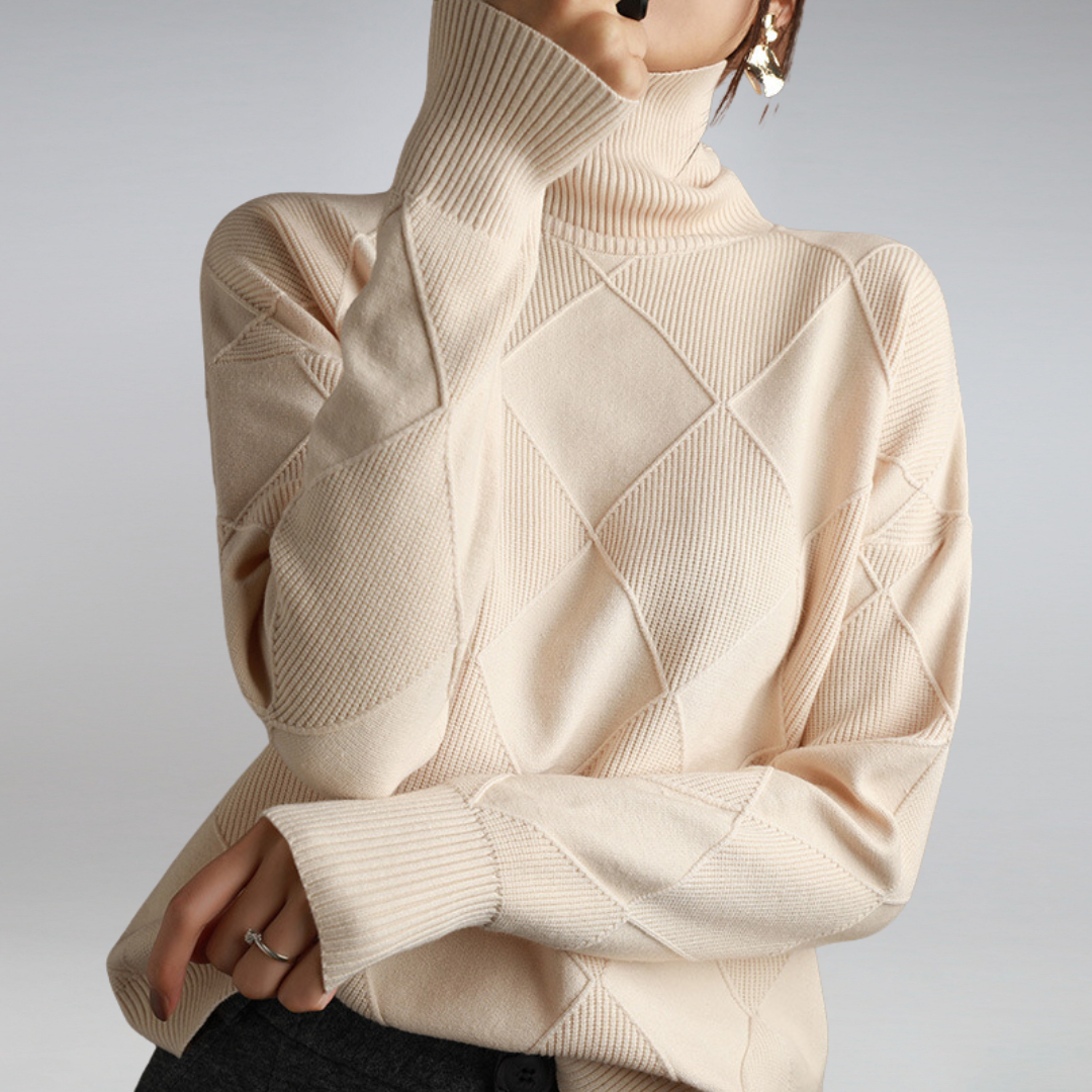 Rollkragenpullover aus Kaschmir mit klassischem Design für Damen