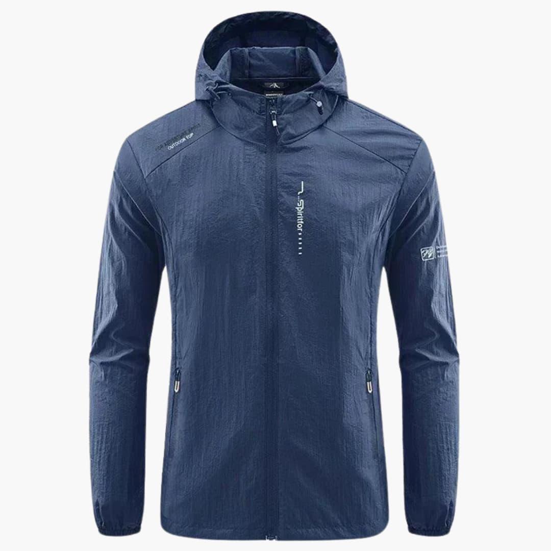Herren Windbreaker Mit Kapuze Und Reißverschlusstaschen