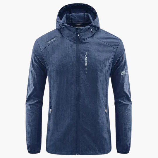 Herren Windbreaker Mit Kapuze Und Reißverschlusstaschen