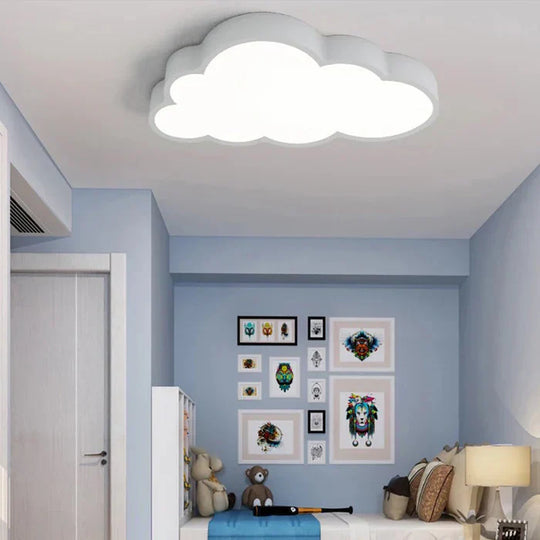 LED Kinderzimmer-Deckenlampe mit Wolkenmotiv