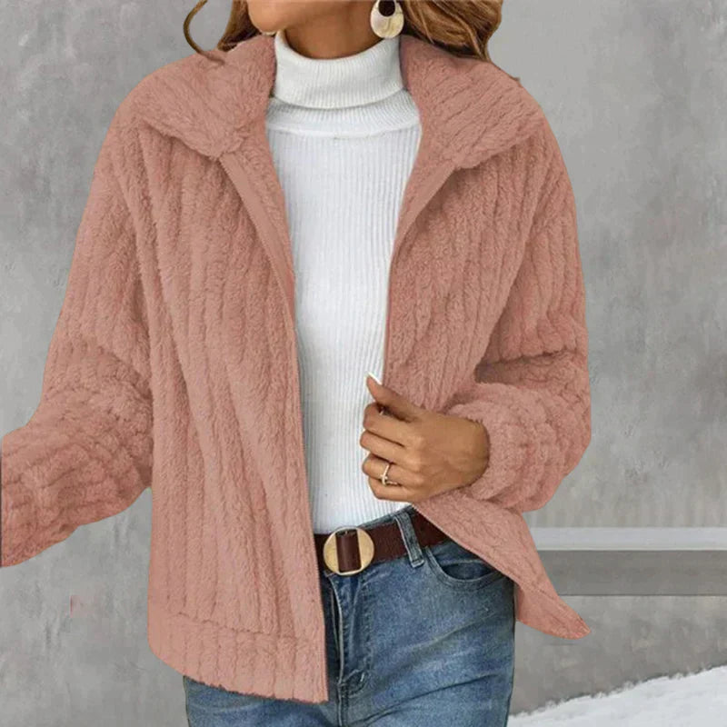 Damen Fleecejacke Mit Kuscheligem Design