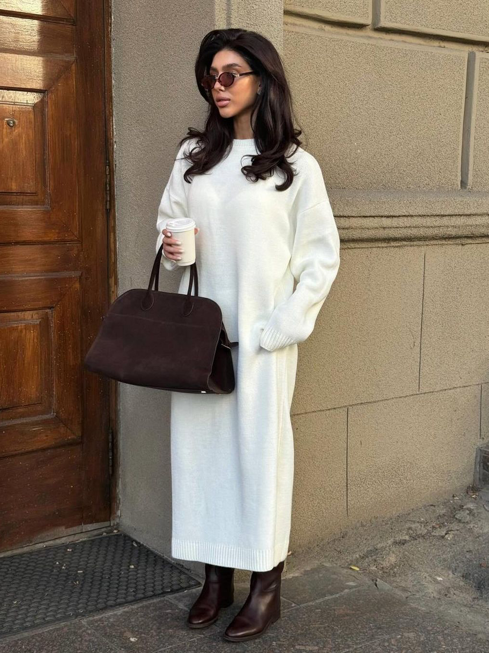 Damen Strick Set Zweiteilig Mit Minimalistischem Design