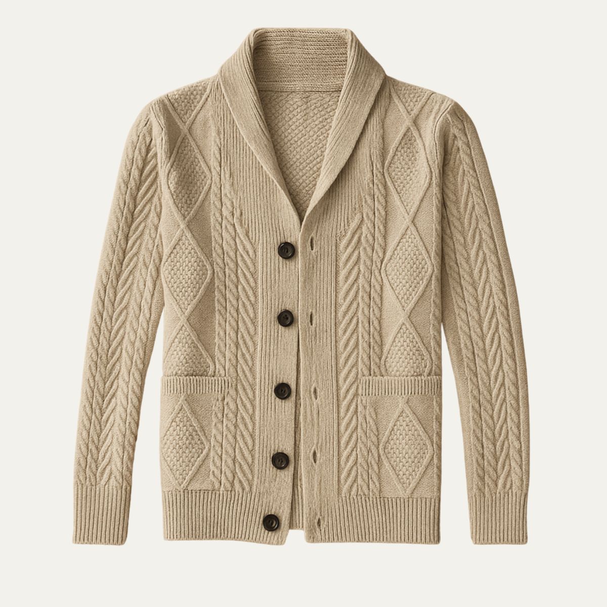 Herren Cardigan Mit Klassischem Design