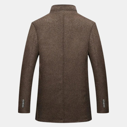 Herren Wollmantel Mit Klassischem Winter Design