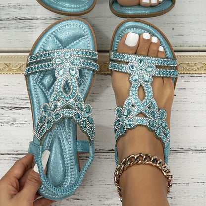 Damen Boho Sandalen Mit Komfortfußbett Für Sommer