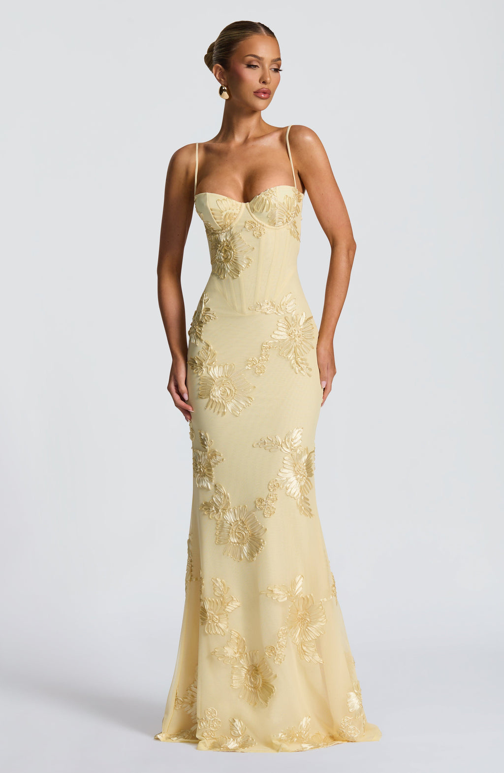 Damen Maxikleid mit Spaghettiträgern Elegantes Sommerkleid für Hochzeitsgäste