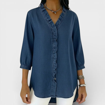 Elegante Bluse mit Rüschen für Damen