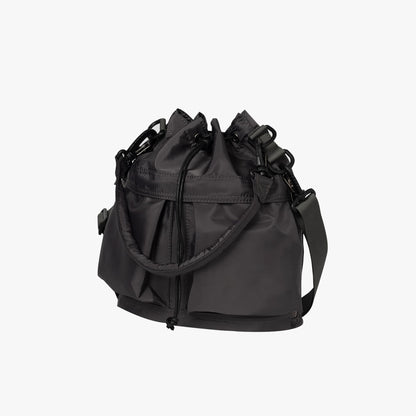 Nylon Kordelzug-Beuteltasche mit abnehmbarem Griff und Schultergurt