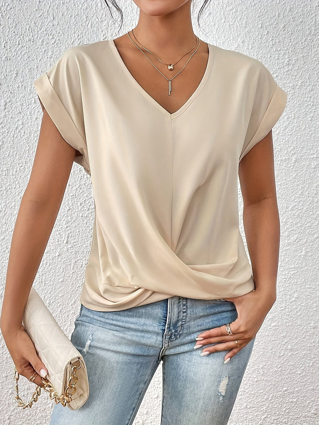 Damen T Shirt Mit Sweetheart Ausschnitt Für Alltag