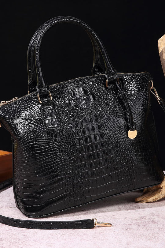 Elegante Kroko-Optik Handtasche für Damen