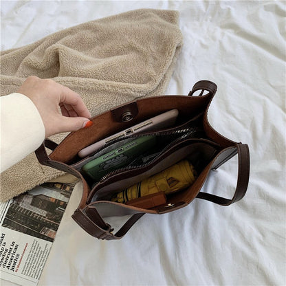 Vegane Leder-Shopper-Tasche Leicht und Strukturiert