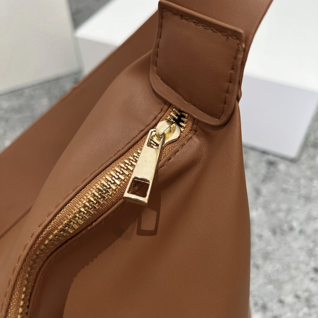 Minimalistische Schultertasche mit Reißverschluss für Damen