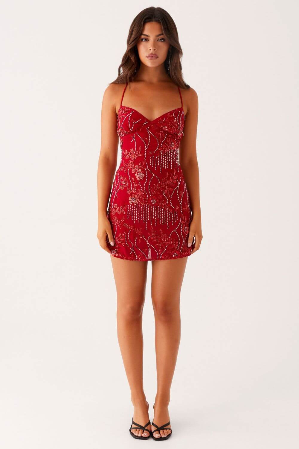 Kurzkleid mit Paillettenverzierung