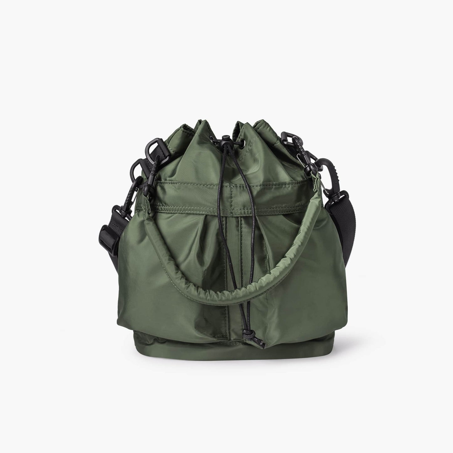 Nylon Kordelzug-Beuteltasche mit abnehmbarem Griff und Schultergurt