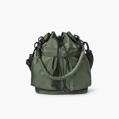 Nylon Kordelzug-Beuteltasche mit abnehmbarem Griff und Schultergurt