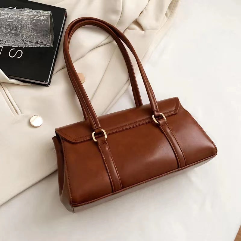 Vegane Leder Vintage Schultertasche