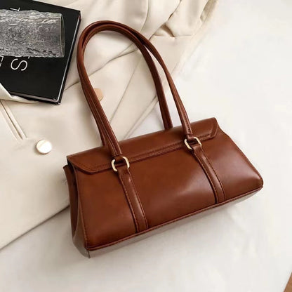 Vegane Leder Vintage Schultertasche